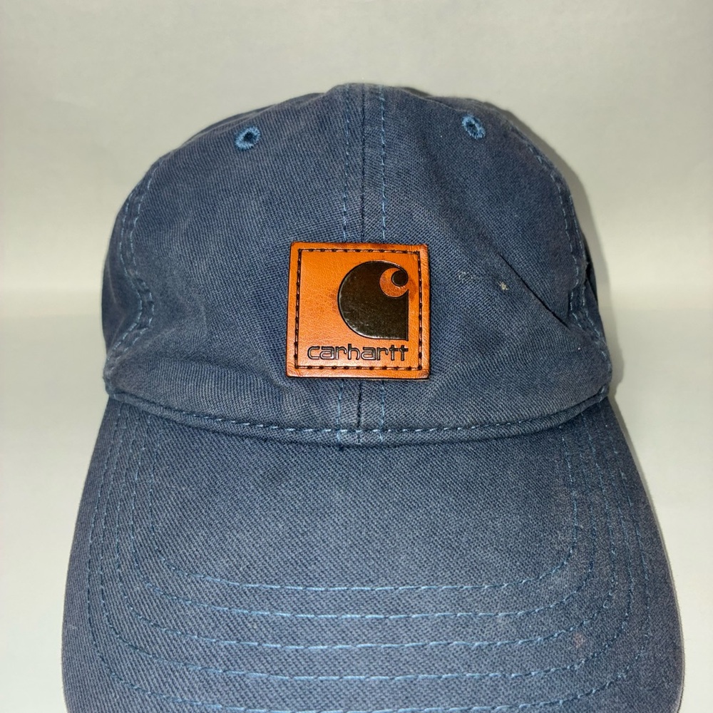 Carhartt Charcoal Cap with Sky Blue Stitching